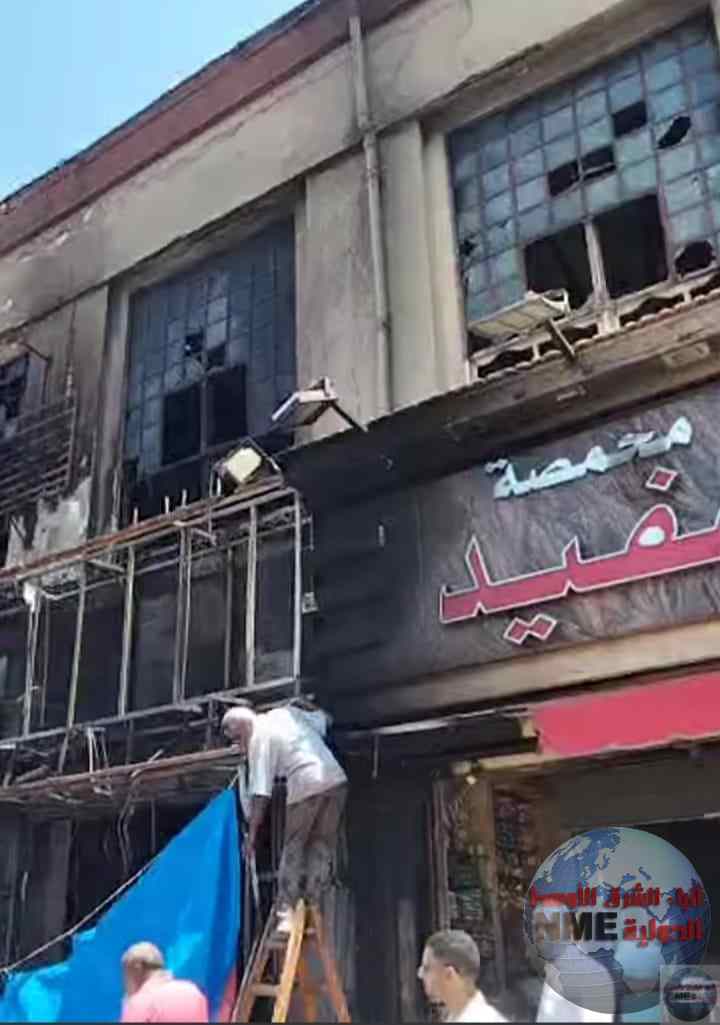 فى الاسكندرية : حريق يلتهم أربع محلات وقاعة افراح بالكامل
