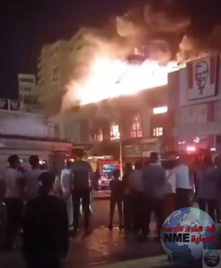 فى الاسكندرية : حريق يلتهم أربع محلات وقاعة افراح بالكامل