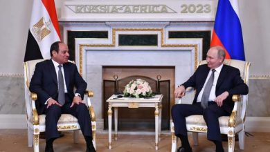 لقاء الرئيس السيسي بنظيره الروسي بوتين في "قصر قسطنطين" بسان بطرسبرج