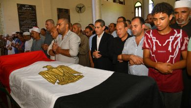 محافظ الغربية يشهد الجنازة العسكرية لشهداء الشرطة في بسيون وزفتى