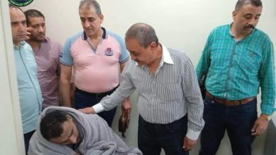 محافظ الإسماعيلية يطمئن على حالة المصابين بحريق مديرية أمن الإسماعيلية اليوم