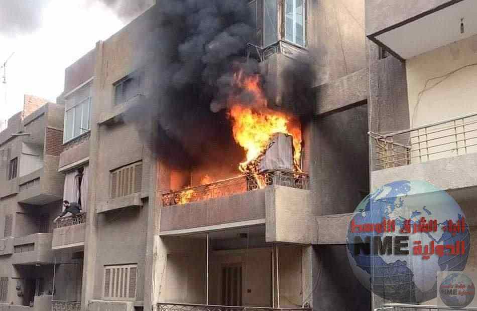 مصرع سيدة وطفلتها وإصابة 3 أخرين اثر حريق شقة بسوهاج 