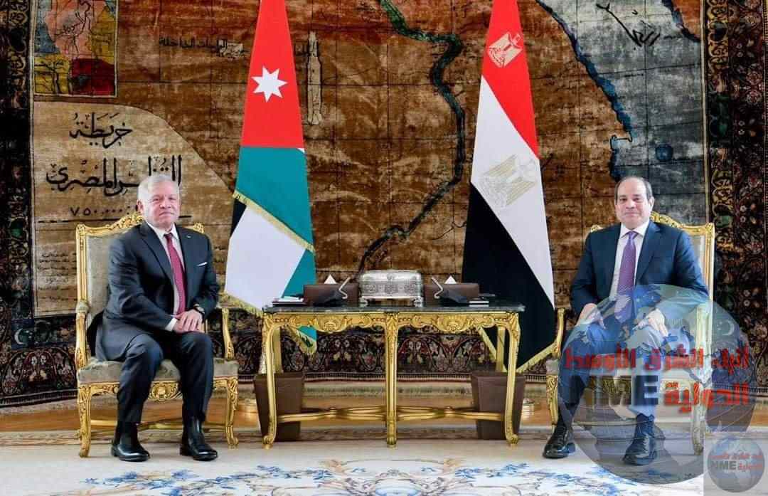 الرئيس عبد الفتاح السيسي  استقبل بمطار القاهرة الدولي الملك عبد الله الثاني بن الحسين، ملك المملكة الأردنية الهاشمية