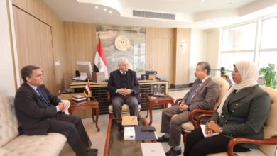 ايمن عاشور يستقبل نائب رئيس جامعة أفييرو البرتغالية