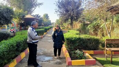 رئيسه مركز ومدينة السنطه تتابع أعمال المشتل لزيادة المساحات الخضراء