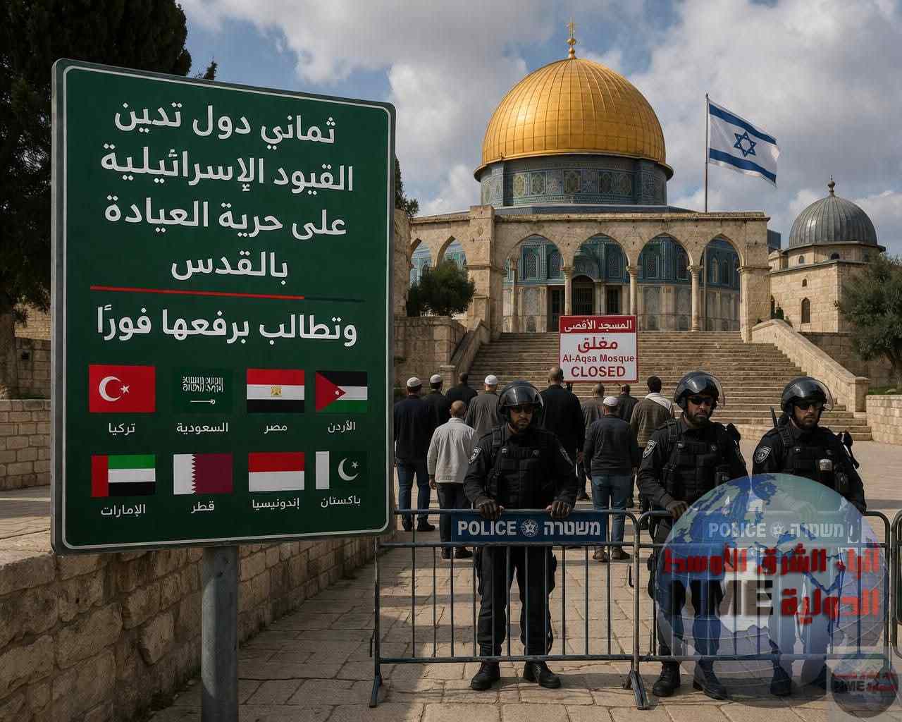 ثماني دول تدين القيود الإسرائيلية على حرية العبادة في القدس وتطالب بإنهائها فورًا